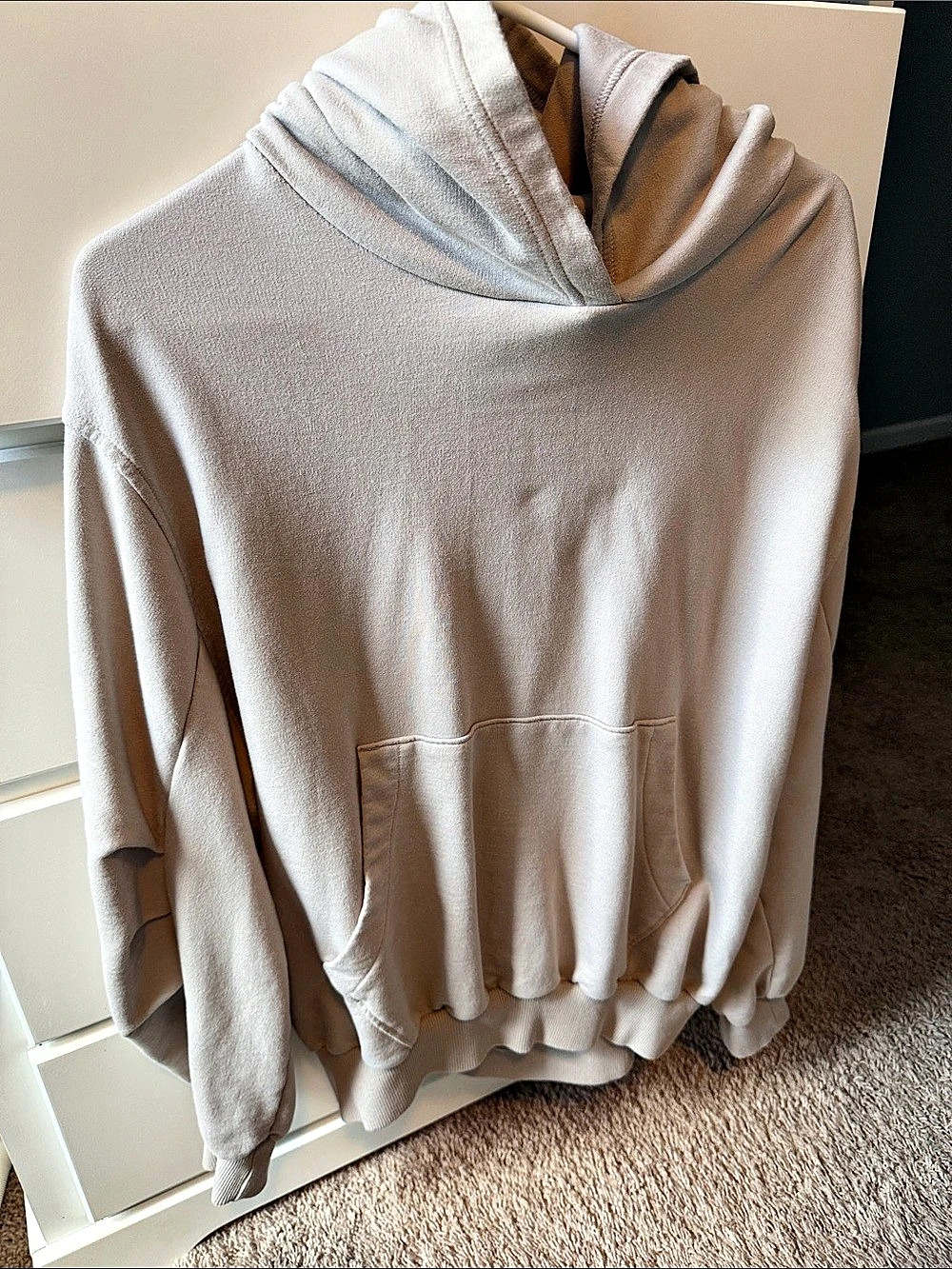 Aerie Cowl Neck Hoodie in Cream Like New